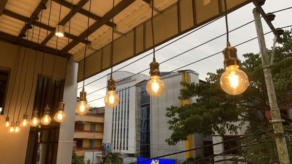 Cafe Lights Installation